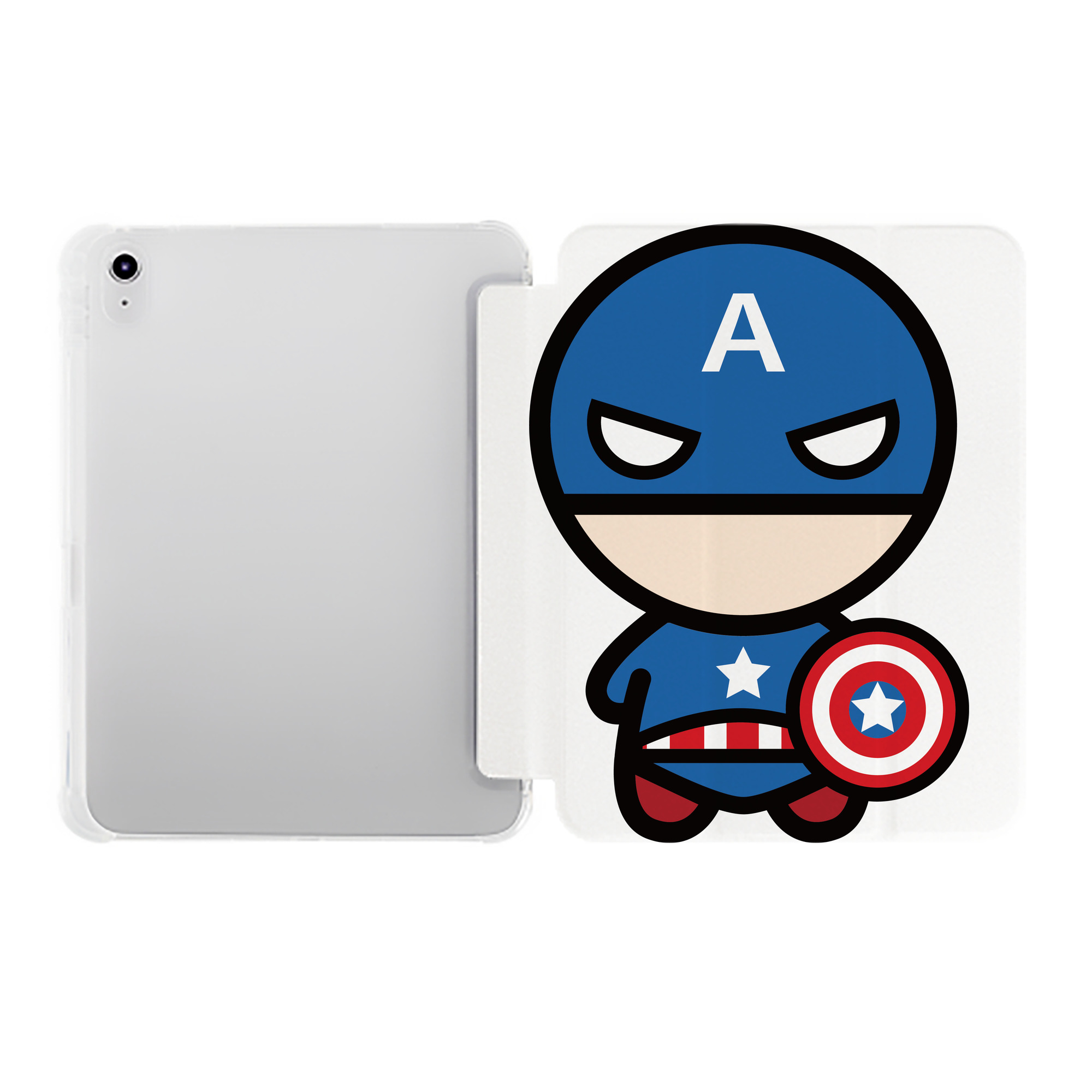 （画像用） アベンジャーズ The Avengers IPad ケース ペン収納付き 三つ折りスタンド PUレザー×シリコン 対応機種9.5/10.5/10.9インチ